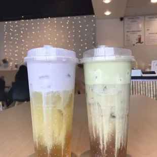 Oolong Matcha Milk Foam