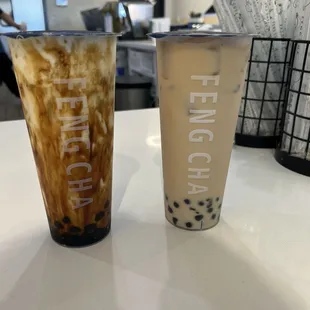 Dirty Boba and Classic Milk Tea