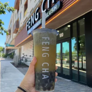 Kiwi Basil Green Tea w/ boba