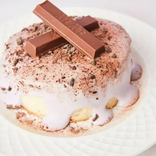 taro chocolate milk foam cake