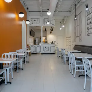 the interior of a coffee shop