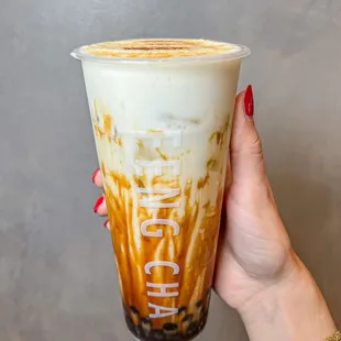 Creme Brûlée Dirty Boba