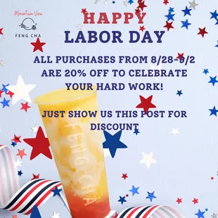 Lets start off the Holiday right!  Come join us at Fen Cha Mountain View.