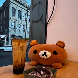 Dirty boba &amp; taro chocolate dessert