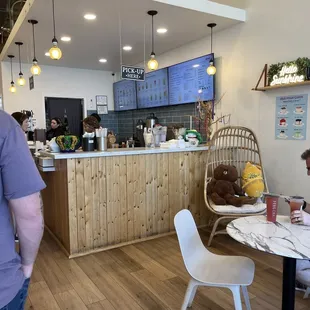 the interior of a coffee shop