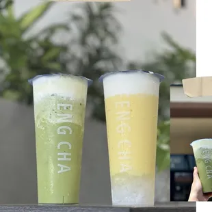 Mango Breeze and Matcha Breeze