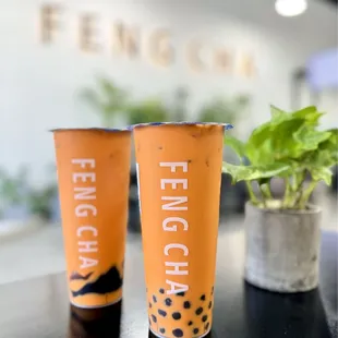 Thai Milk Tea, Grass Jelly, Boba