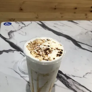 Creme brûlée dirty boba