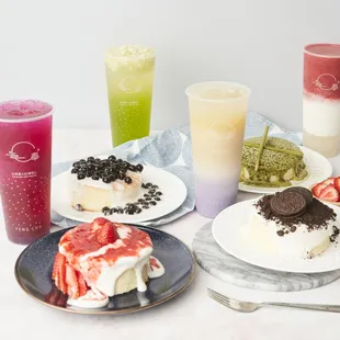 Our delicious fruit teas and cakes!