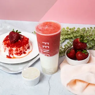 Strawberry Breeze and Strawberry Princess Cake