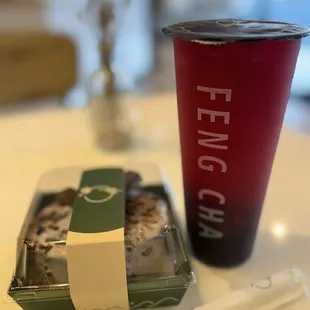 Taro Chocolate Cake* and Bursting Dragonfruit*