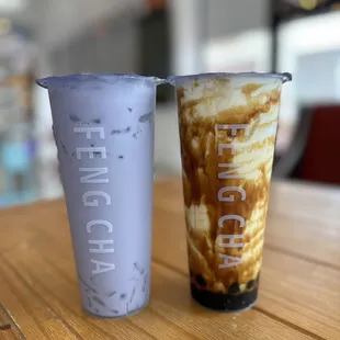 Iced Taro Milk Tea &amp; Dirty Boba
