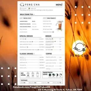 Follow us at: 
Facebook: Feng Cha Yukon
Our phone: 405-777-8844
Our address: 335 S Mustang Rd Suite H, Yukon, OK 7309