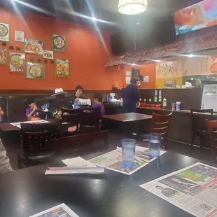 interior, sushi and sashimi