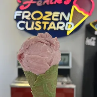 Vegan Strawberry Hibiscus Italian Ice &amp; Matcha Cone
