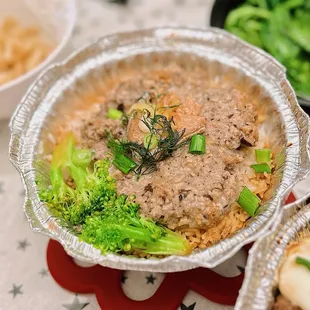 Salty Fish With House Meatballs