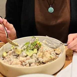 Califlower and Chickpea with Tahini Sauce