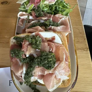 Open Face Parma Ham Sandwich