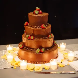 Chocolate chocolate wedding cake!