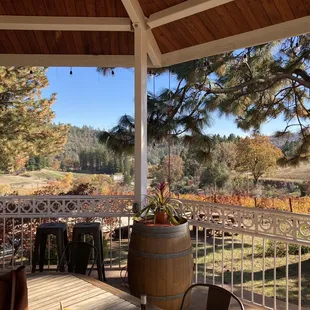 Gazebo and view on the vineyard