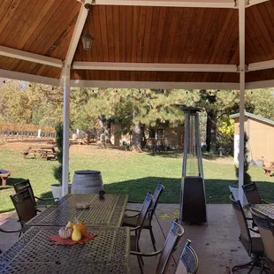 Outdoor seating and picnic area