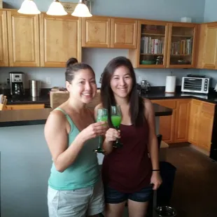 After we moved in celebrating!