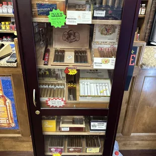 Premium cigar selection at Fenwick Liquor. Sticks as low as $3 and some great finds for less than $10