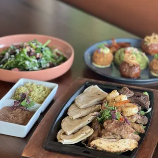 Beef, Chicken and Shrimp Fajitas