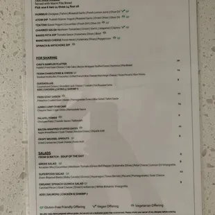 Lunch &amp; Dinner Menu Side 1