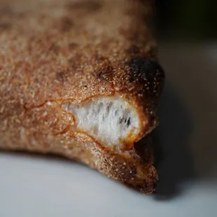 Folded crust to show texture.