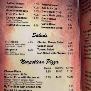 Menu.