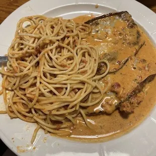 Eggplant chicken parmesano