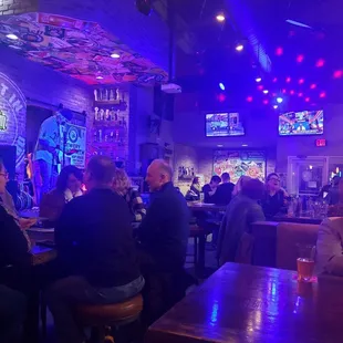 Seats and band stage