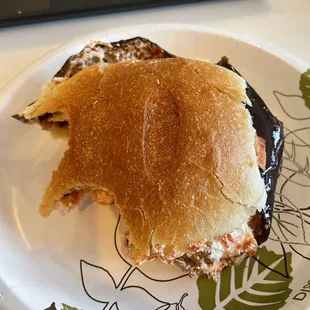 Sicilian, eggplant, with ricotta sandwich