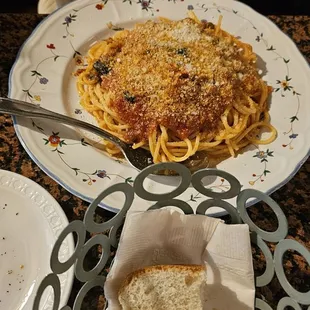Rice Ball special and spaghetti bolognese