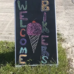 a welcome sign