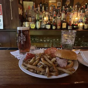 Angus Burger and fries