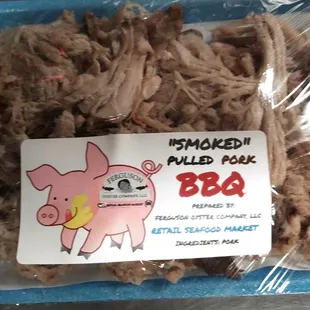 a bag of shredded pork