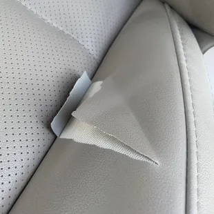 Premium Leather 2 year old Subaru Outback seats with plastic falling apart.