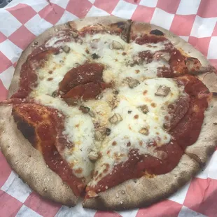 a pepperoni pizza