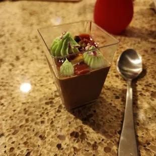 Pistachio chocolate parfait