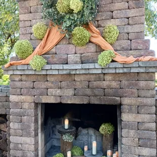 The Upper Patio Wedding Fireplace