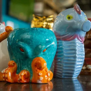 an octopus and an octopus mug