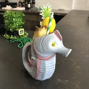 Tiki drinks!  This is a Painkiller.  Happy St. Pats!