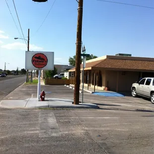 a street corner with a fire hydrant