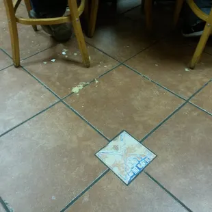 Floor was disgusting.