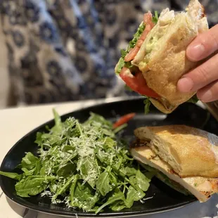 Grilled chicken sandwich with Basil aioli