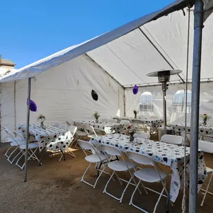 We rented tables tent