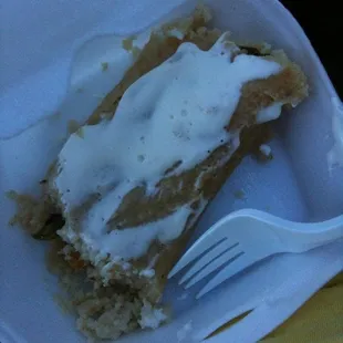 Cheese and jalapeño tamale with cream