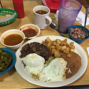 a plate of food on a table